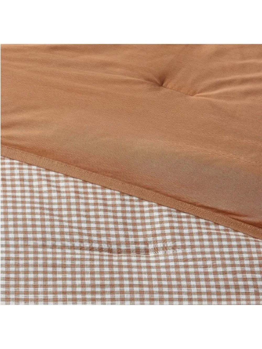 NWT 3pc King Mini Gingham Comforter and Sham Set Camel - Threshold
